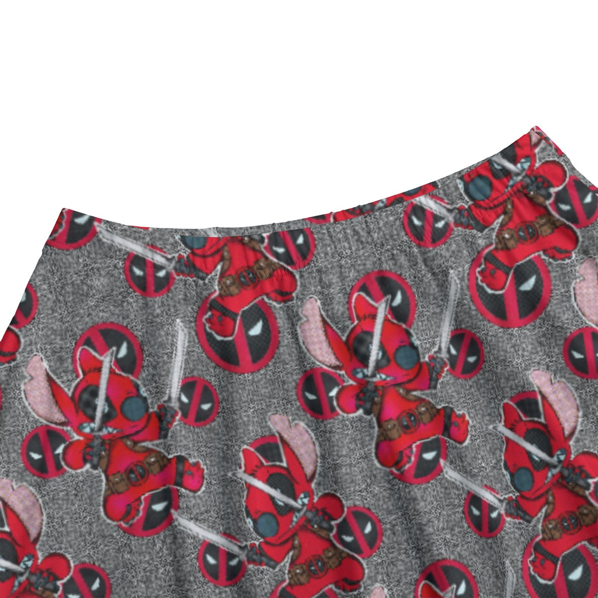 Superhero Stitch - Red Masked Hero - Women's Pocket Midi Skirt