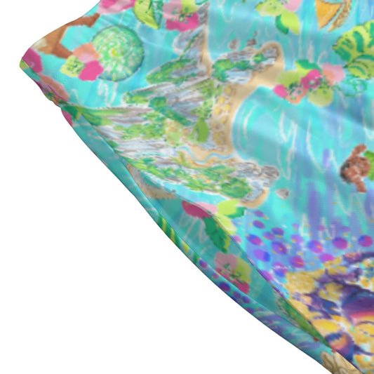 Tropical Island Paradise - Women's Pocket Midi Skirt