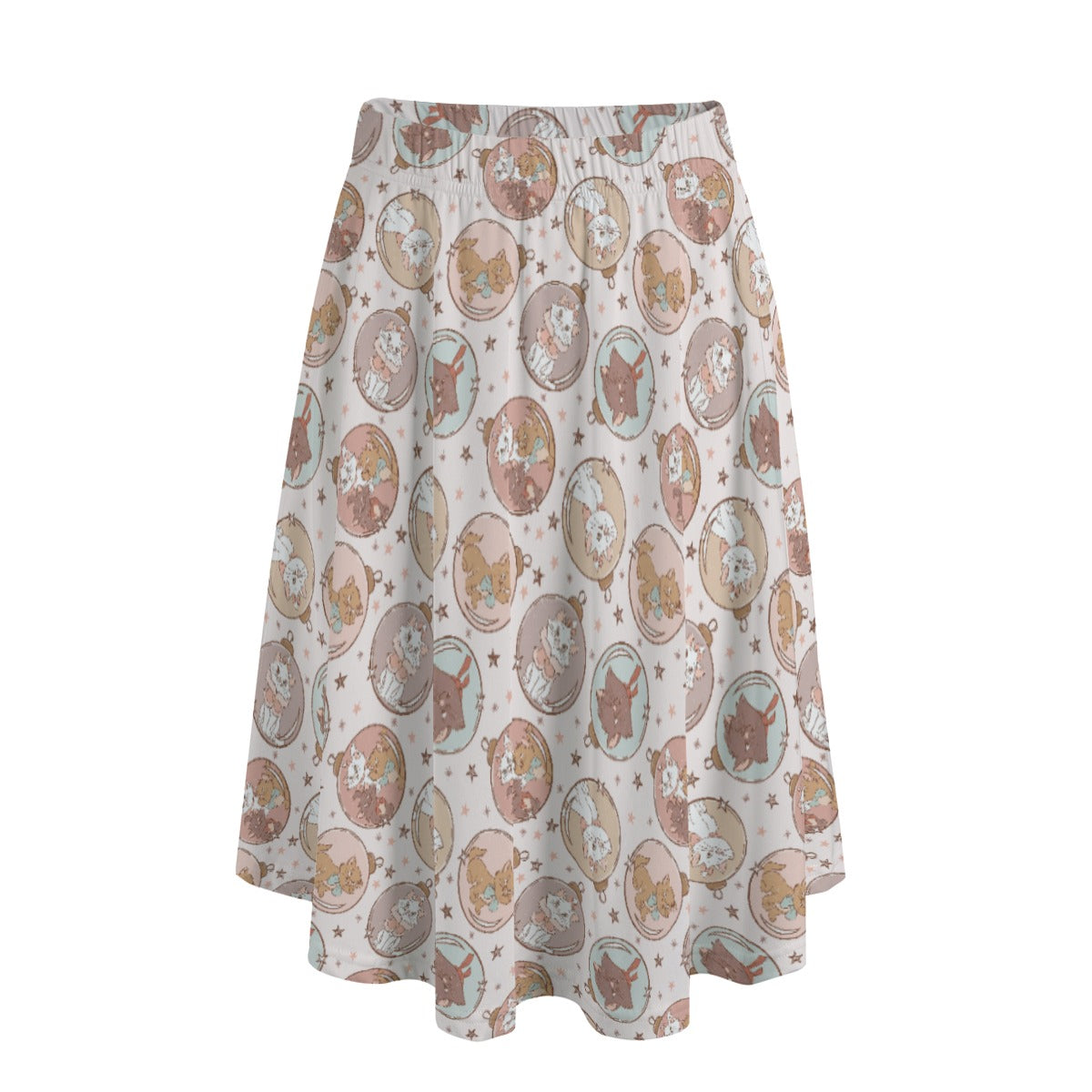 Festive Feline Baubles - Women's Pocket Midi Skirt