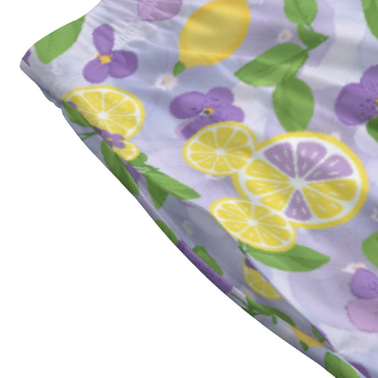 Vivacious Violet Lemonade - Women's Pocket Midi Skirt