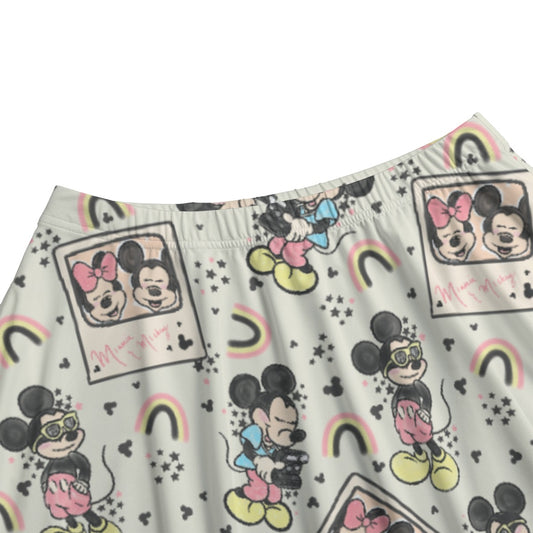 Retro Camera Mouse - Women's Pocket Midi Skirt
