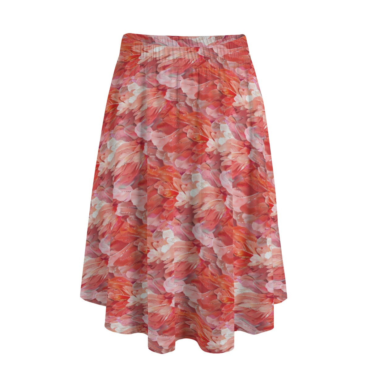 Animal Print - Flamingo - Women's Pocket Midi Skirt
