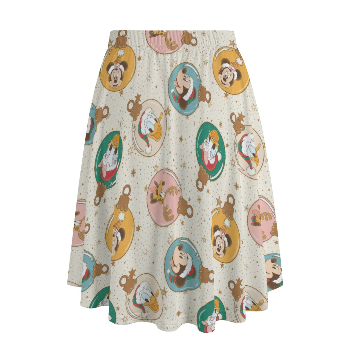 Golden Holiday Baubles - Women's Pocket Midi Skirt