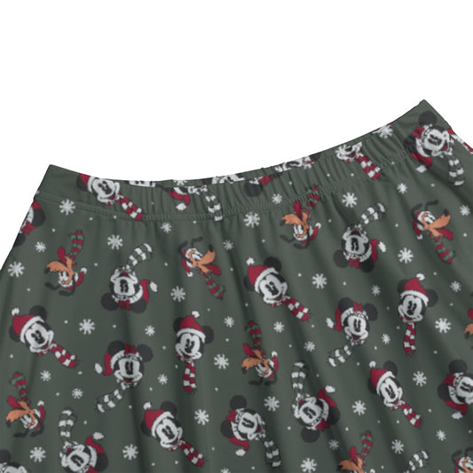 Vintage Holiday Friends - Women's Pocket Midi Skirt