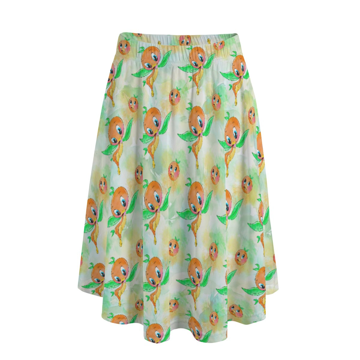 Sunny Citrus Thoughts - Women's Pocket Midi Skirt