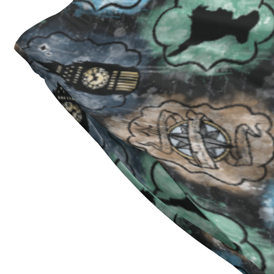 Starry Flight Silhouettes - Women's Pocket Midi Skirt