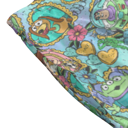 Tattoo Hearts Space Cowboys & Friends - Women's Pocket Midi Skirt