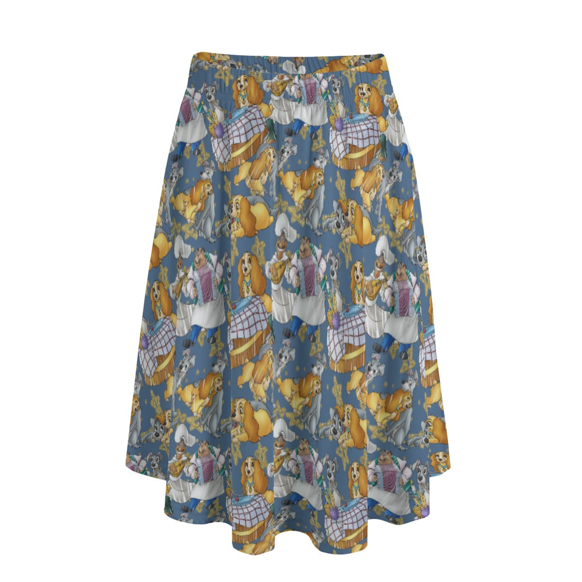Puppy Love Sketch - Women's Pocket Midi Skirt