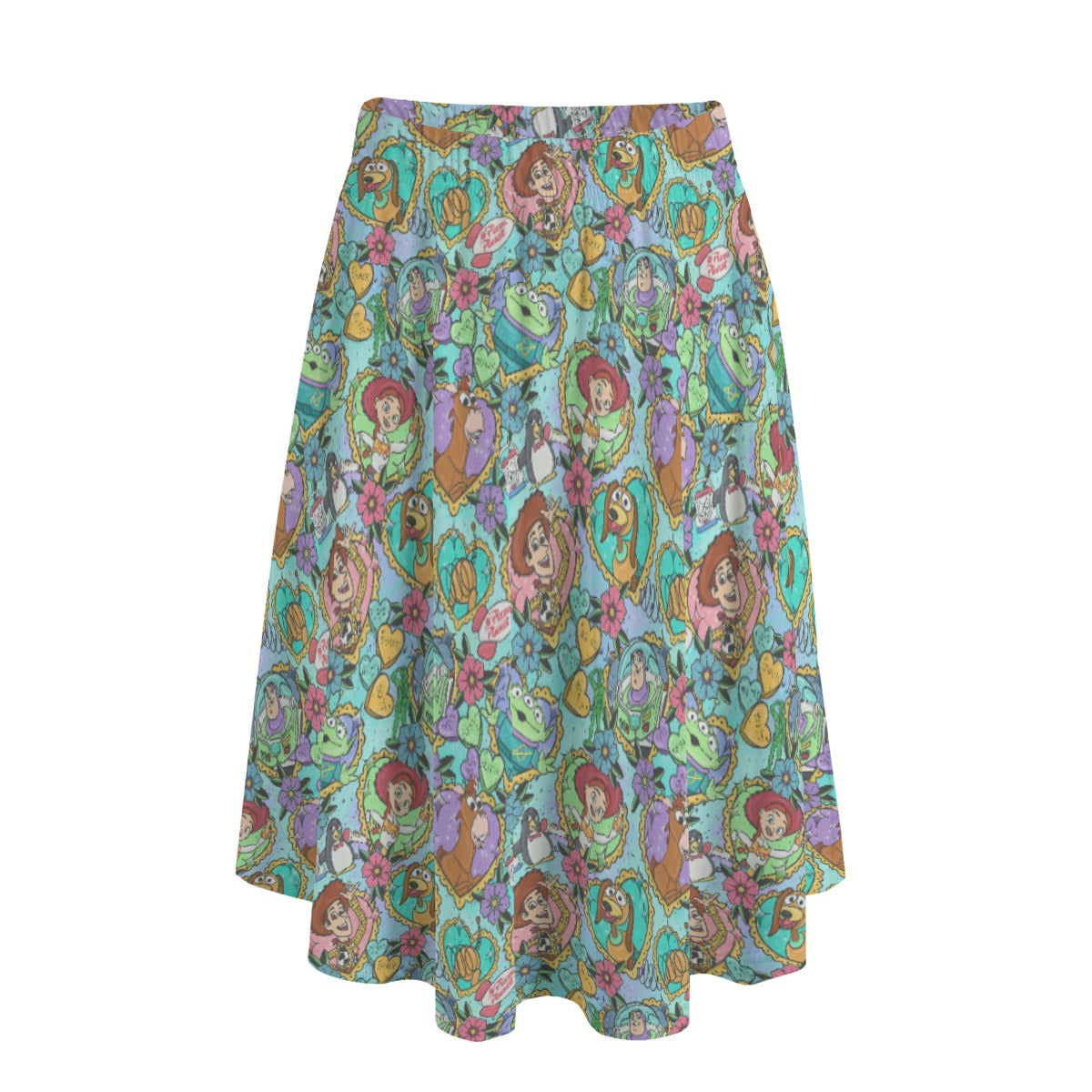 Tattoo Hearts Space Cowboys & Friends - Women's Pocket Midi Skirt