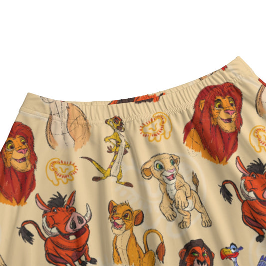 Sketched Savanna Friends - Women's Pocket Midi Skirt