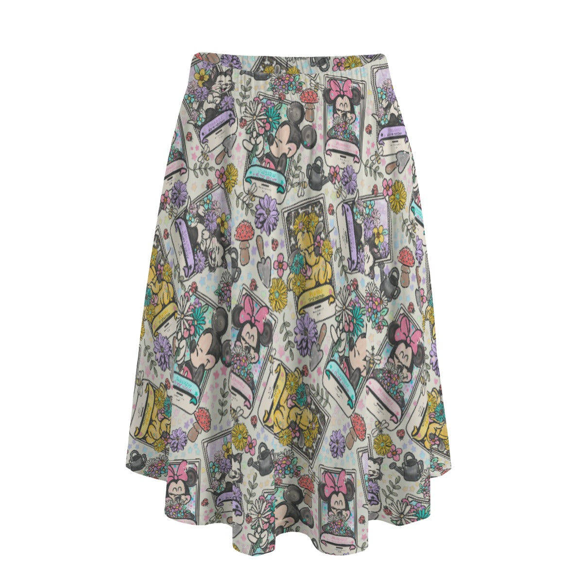 Garden Helpers Seed Packets - Women's Pocket Midi Skirt