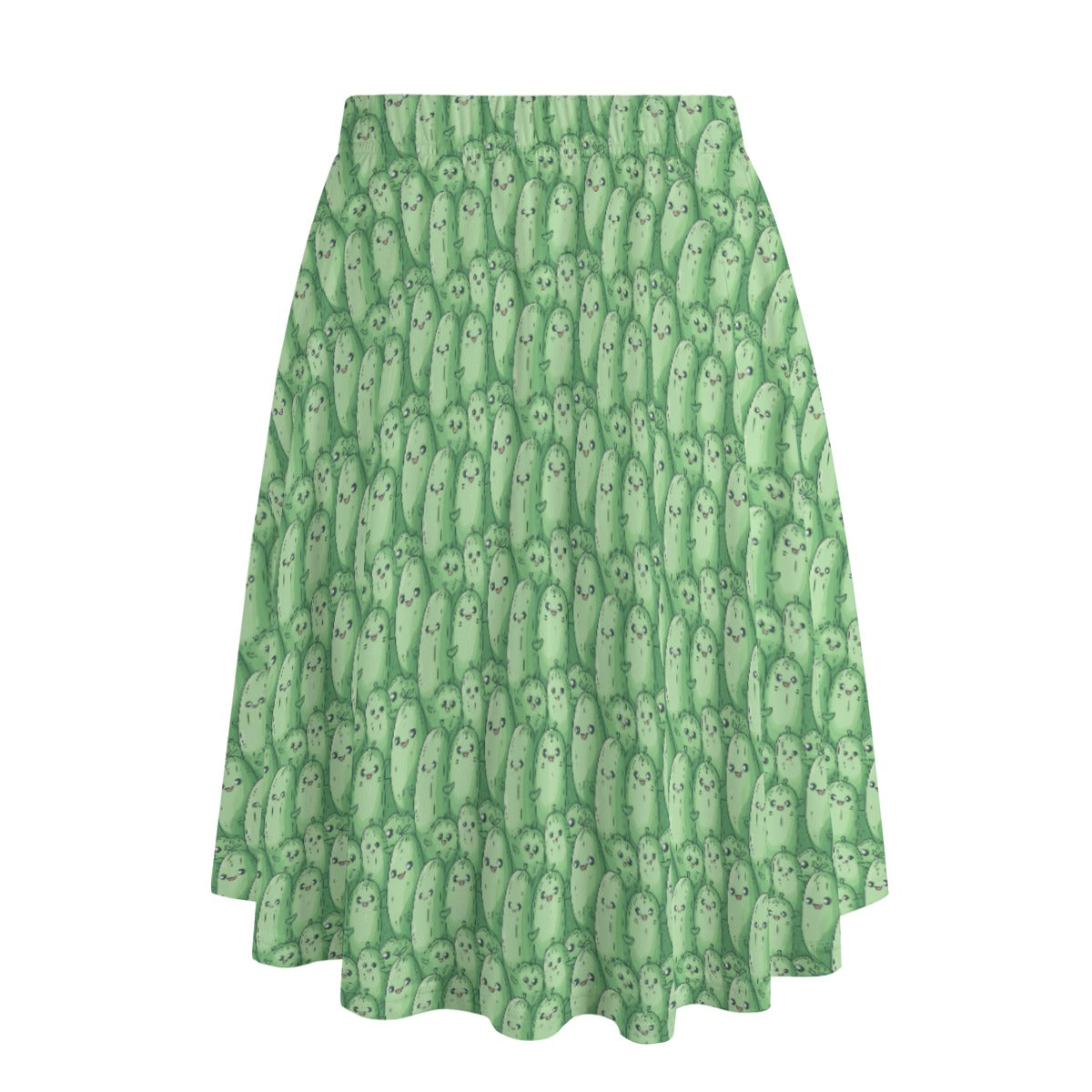 Kawaii Pickle Party - Women's Pocket Midi Skirt