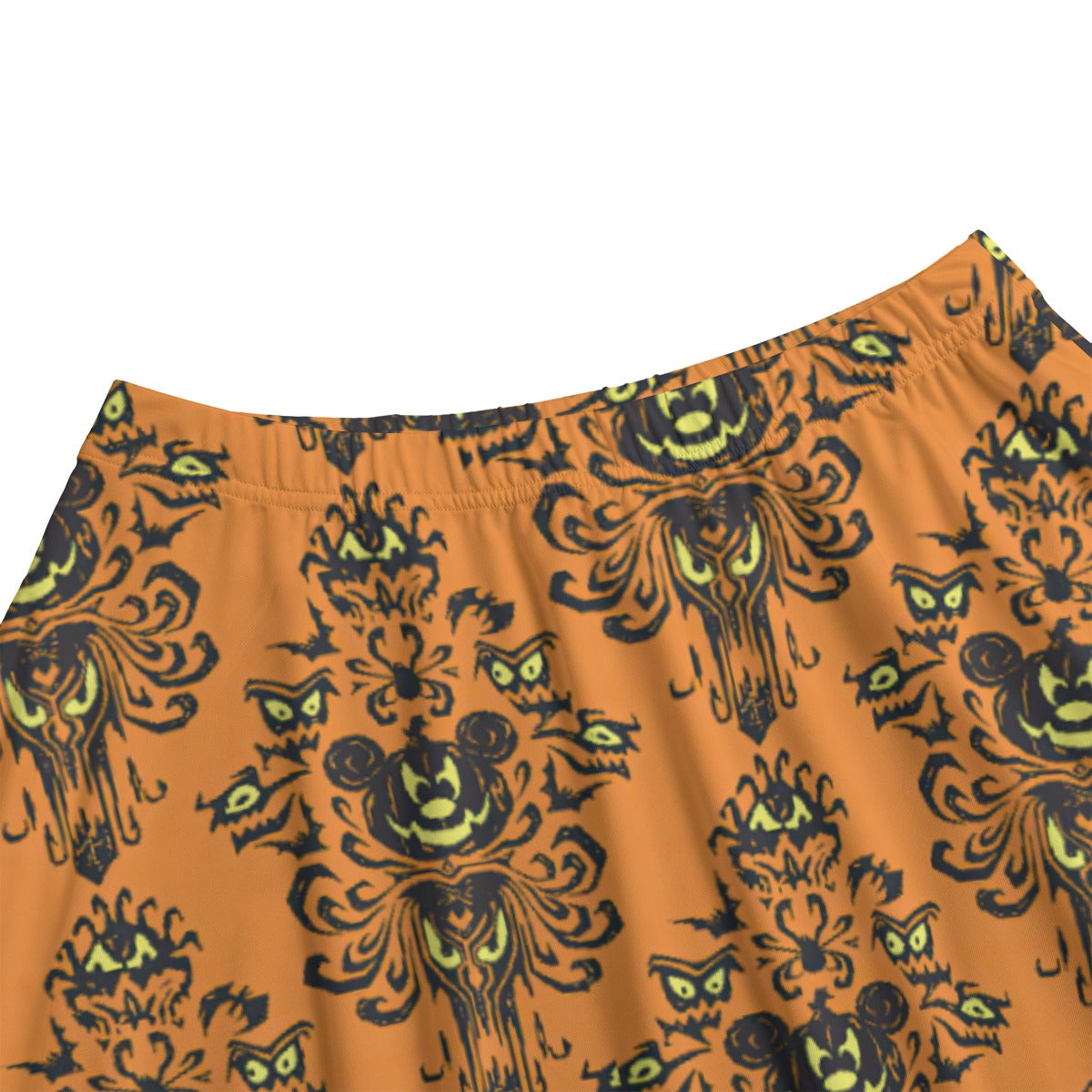 Haunted Halloween Mansion Wallpaper - Women's Pocket Midi Skirt