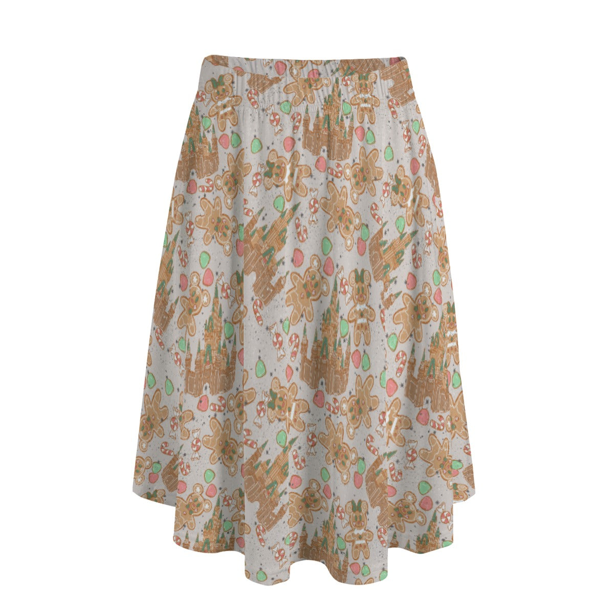 Festive Gingerbread Treats - Women's Pocket Midi Skirt