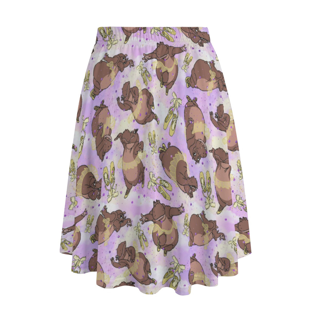 Ballerina Hippos - Women's Pocket Midi Skirt