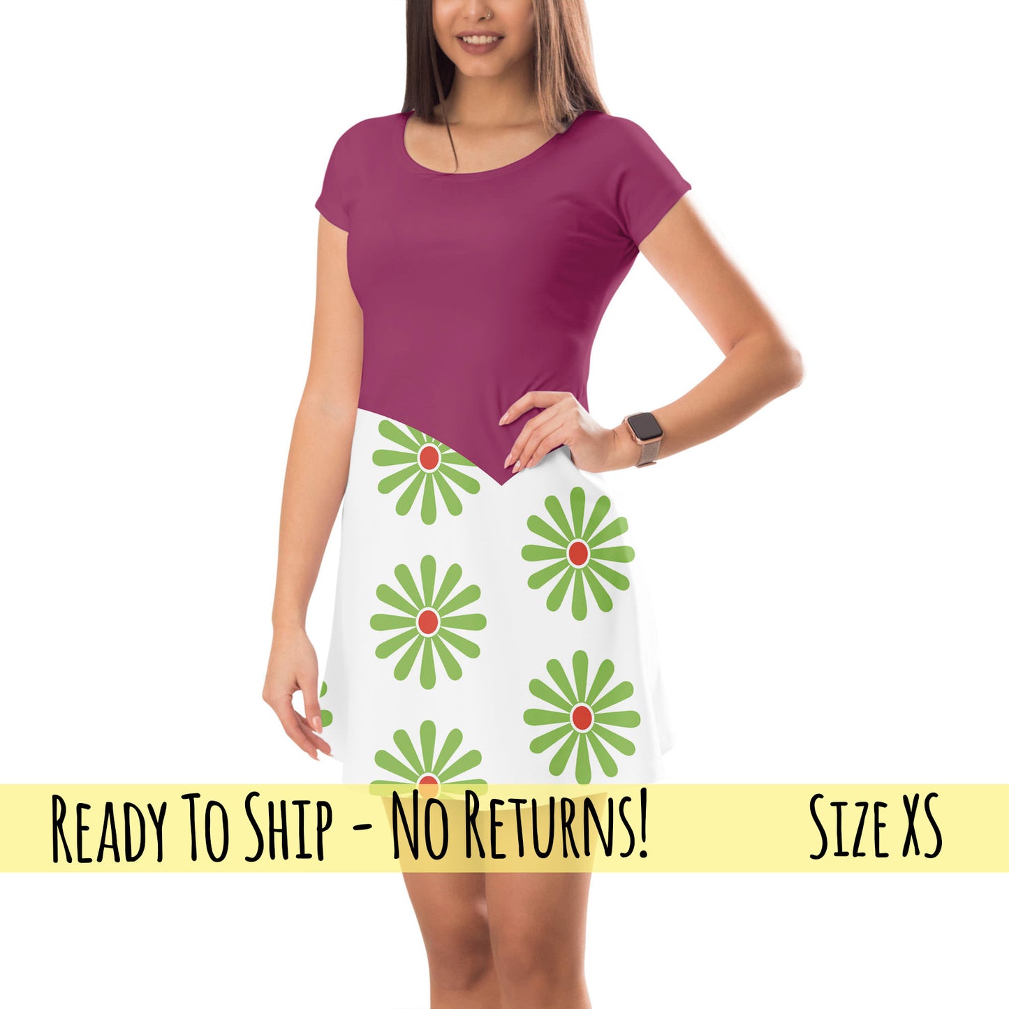Short Sleeve Flared Dress - XS - Haunted Mansion Tightrope Walker Disney Parks Inspired - READY TO SHIP