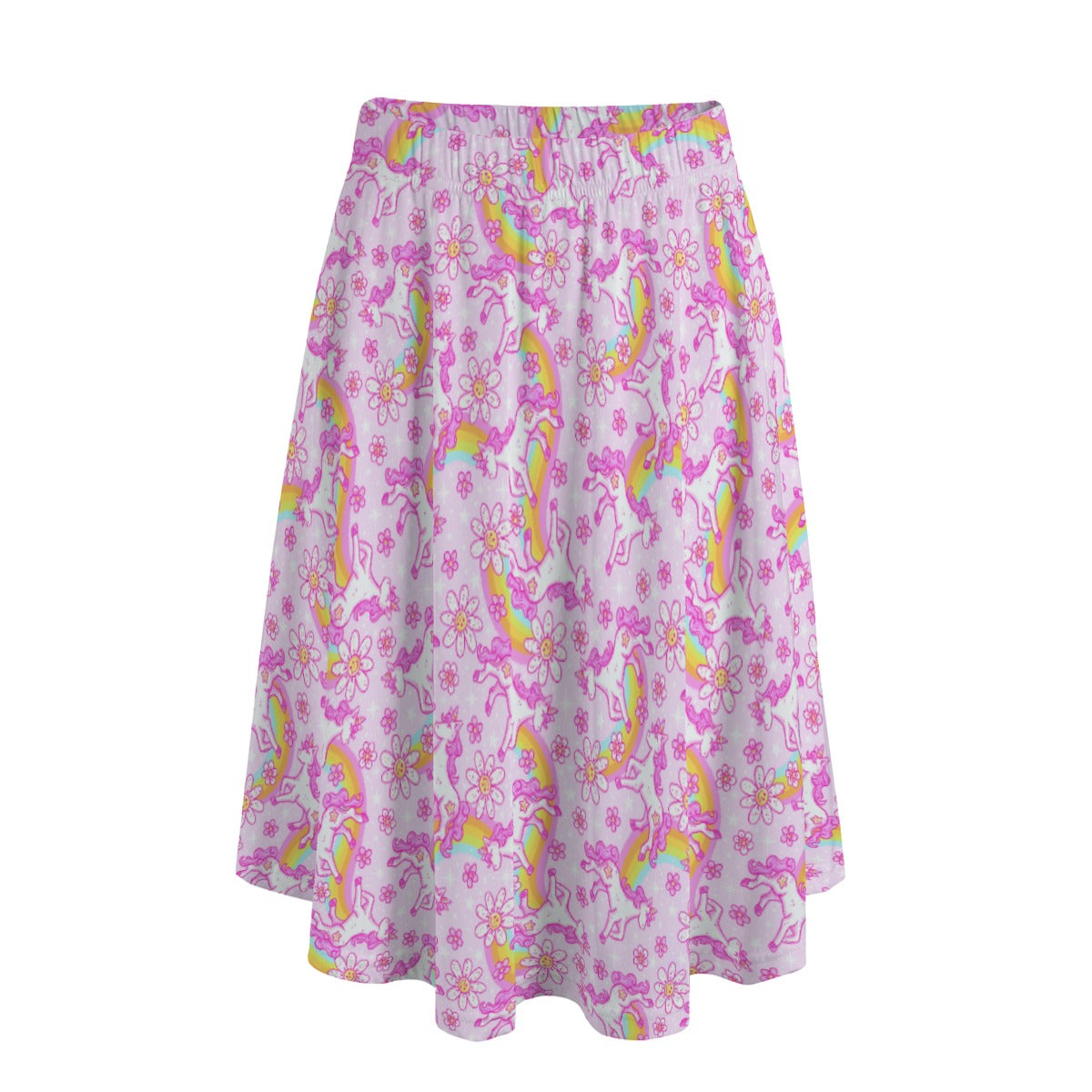 Unicorn Rainbows - Women's Pocket Midi Skirt