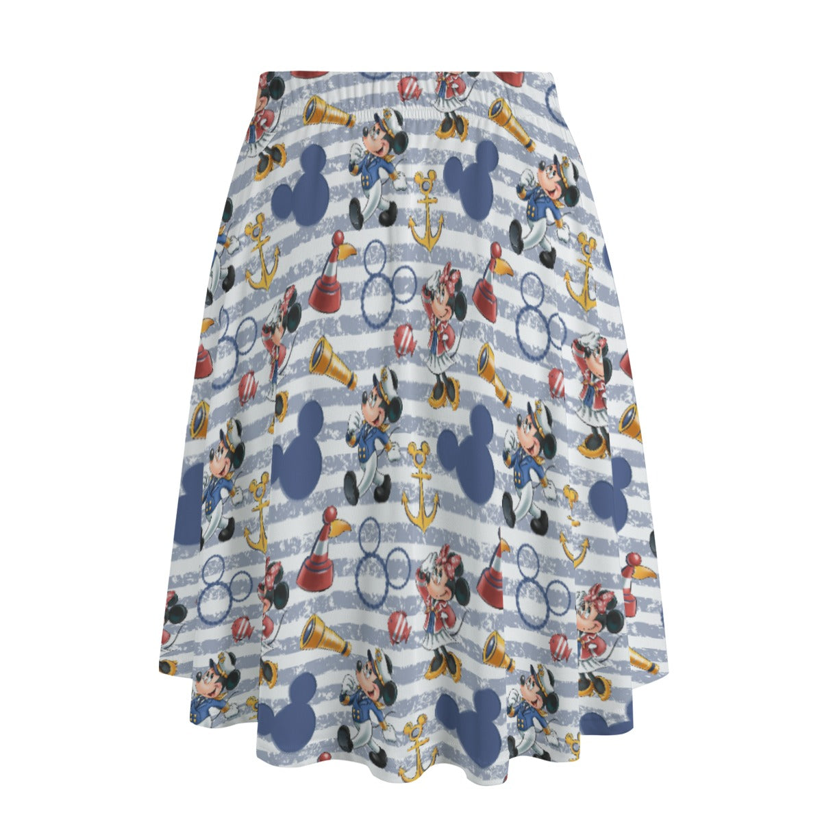 Captain and First Mate at Sea - Women's Pocket Midi Skirt