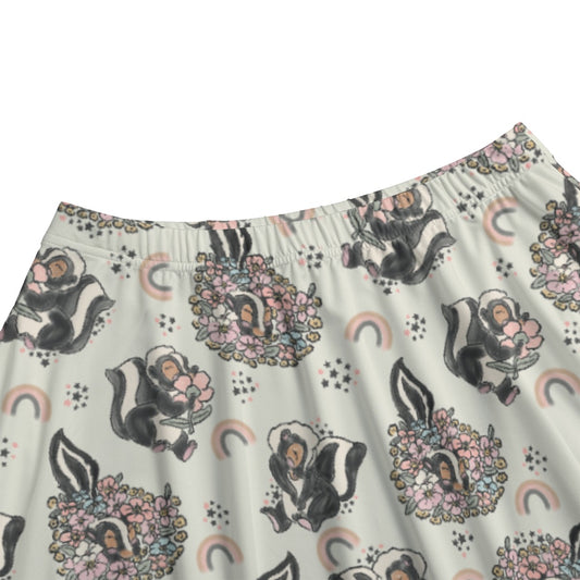 Bashful Blooming Skunk - Women's Pocket Midi Skirt