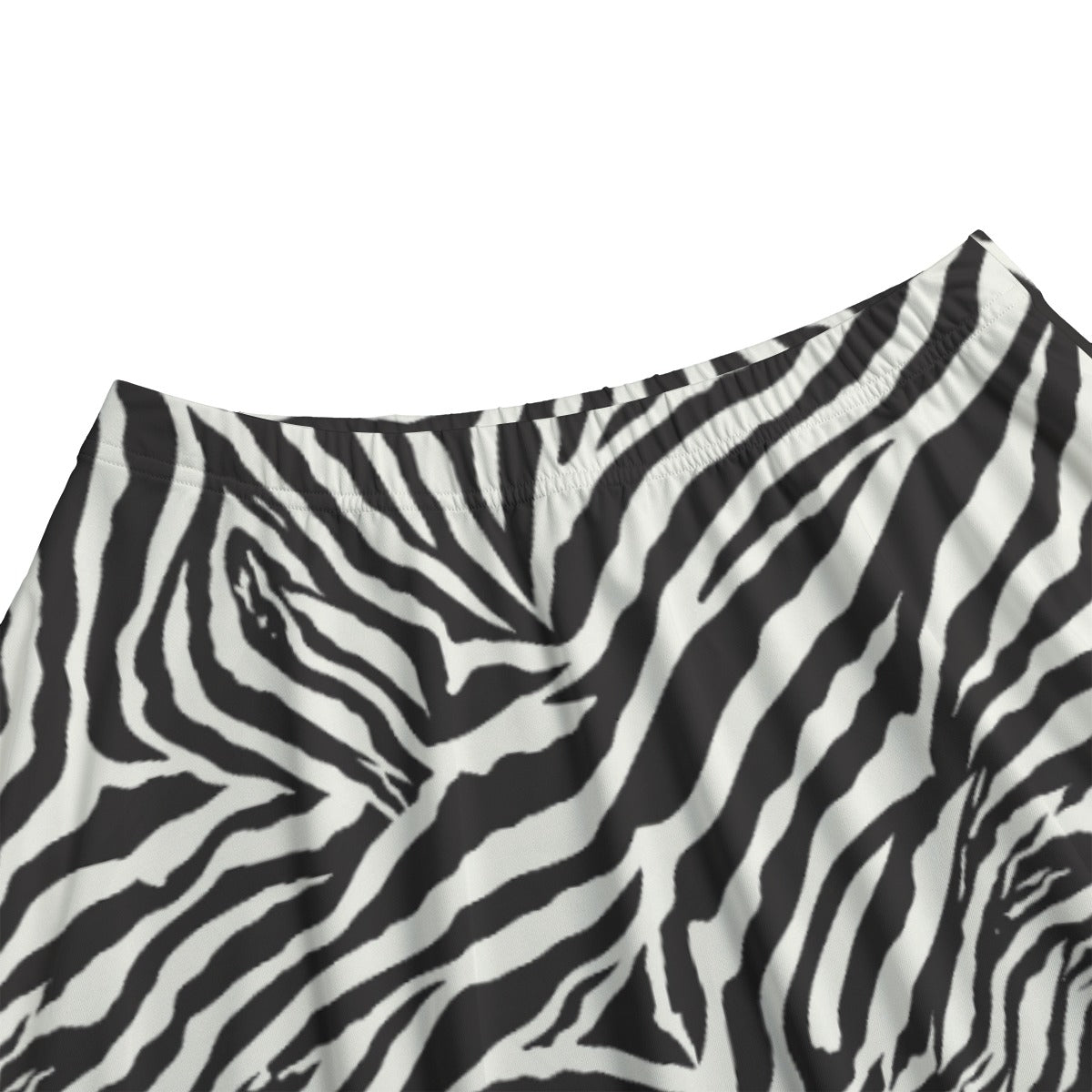 Animal Print - Zebra - Women's Pocket Midi Skirt