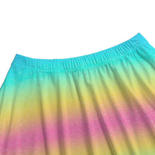 Rainbow Ombre - Women's Pocket Midi Skirt