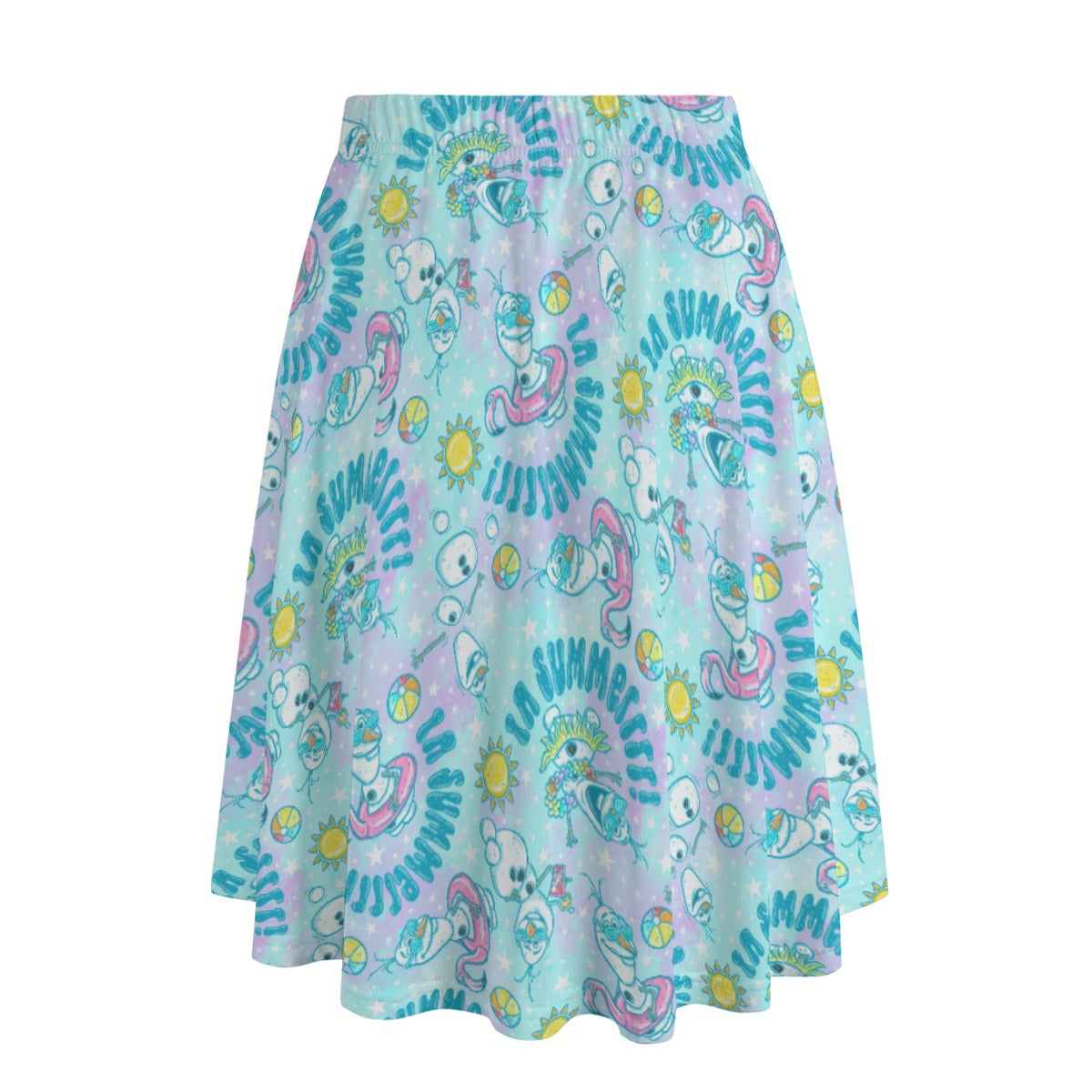 Sun-Kissed Snow Friend - Women's Pocket Midi Skirt