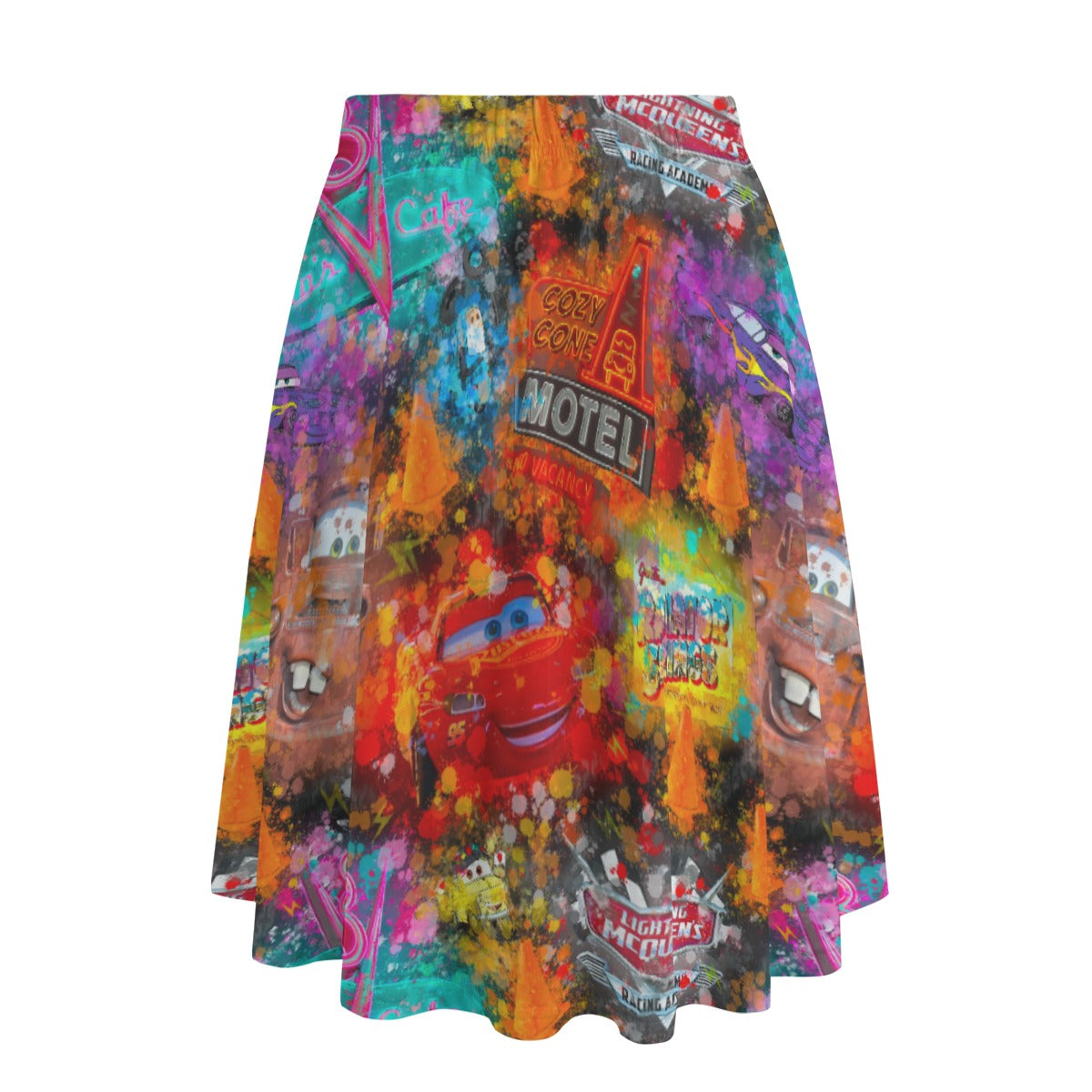 Watercolor Racing Adventure - Women's Pocket Midi Skirt