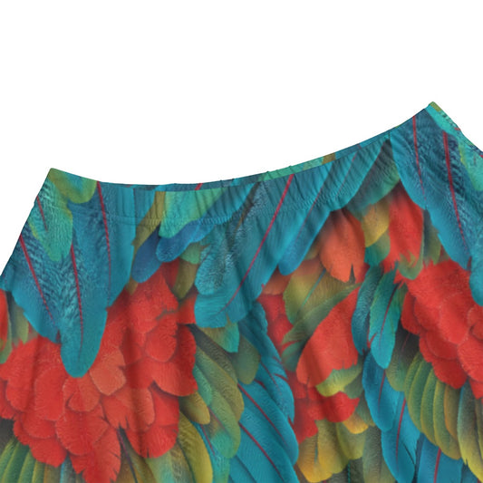Animal Print - Macaw Parrot - Women's Pocket Midi Skirt