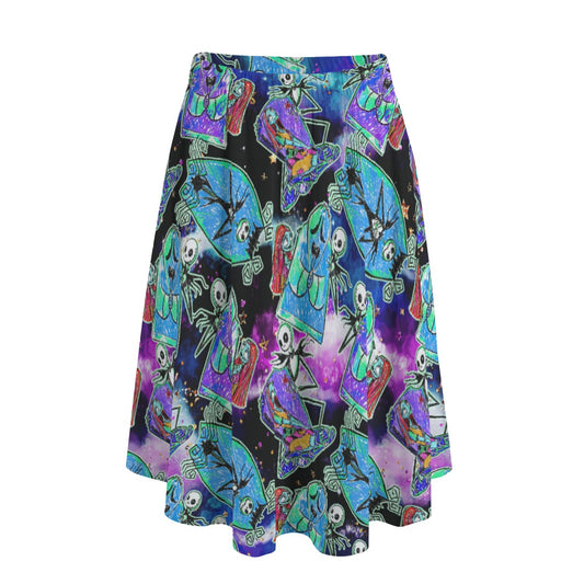 Haunting Romance Sketch - Women's Pocket Midi Skirt