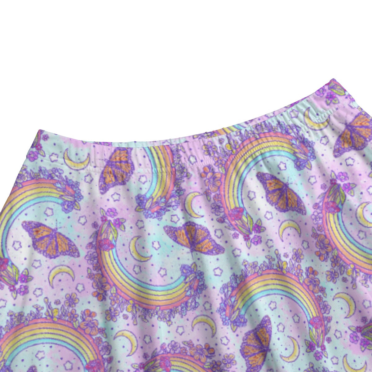 Monarch Butterflies & Rainbows - Women's Pocket Midi Skirt