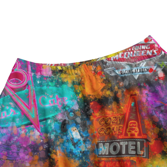 Watercolor Racing Adventure - Women's Pocket Midi Skirt