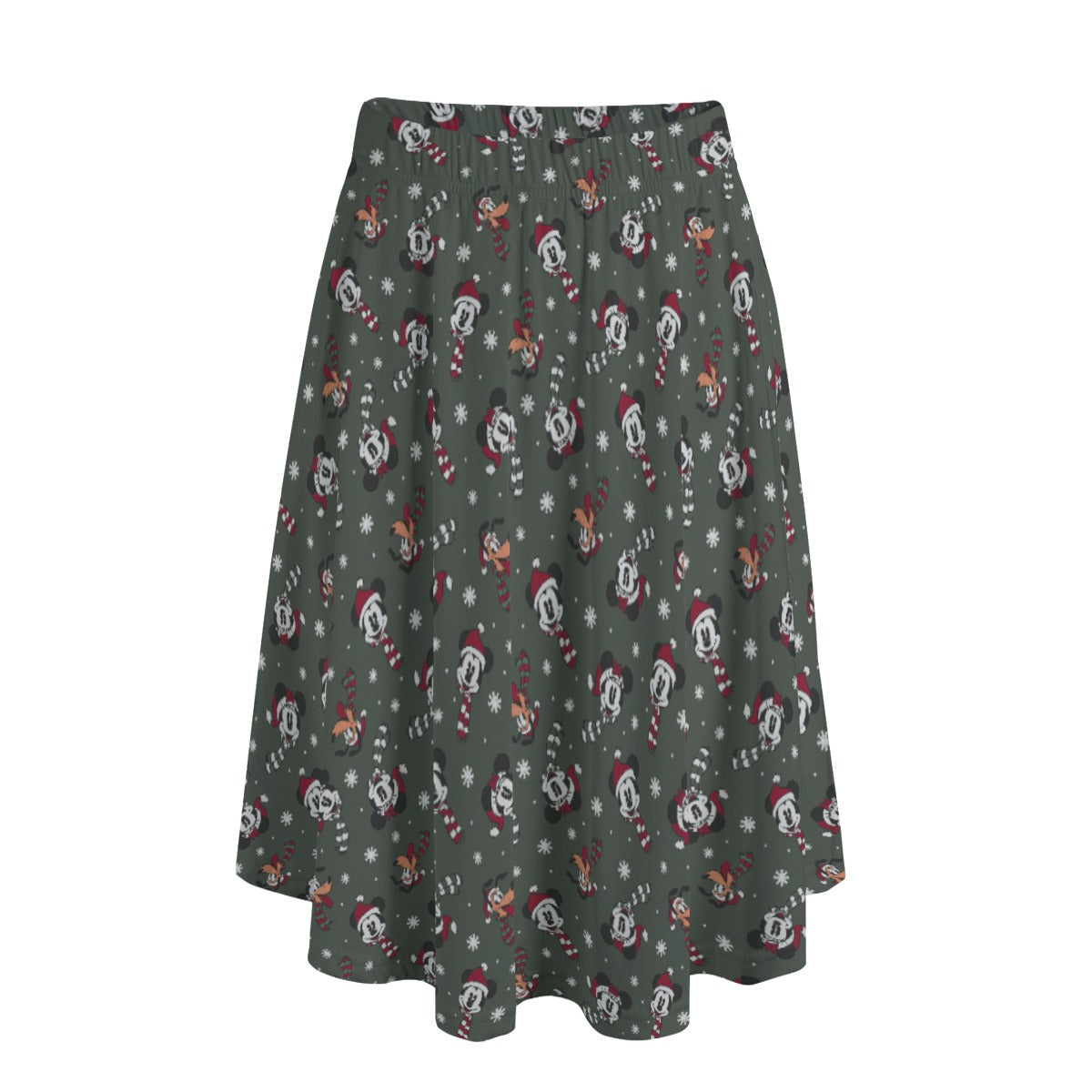 Vintage Holiday Friends - Women's Pocket Midi Skirt