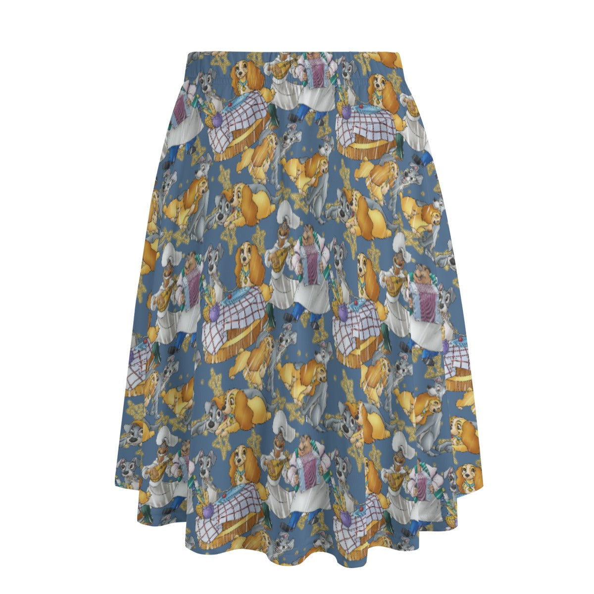 Puppy Love Sketch - Women's Pocket Midi Skirt