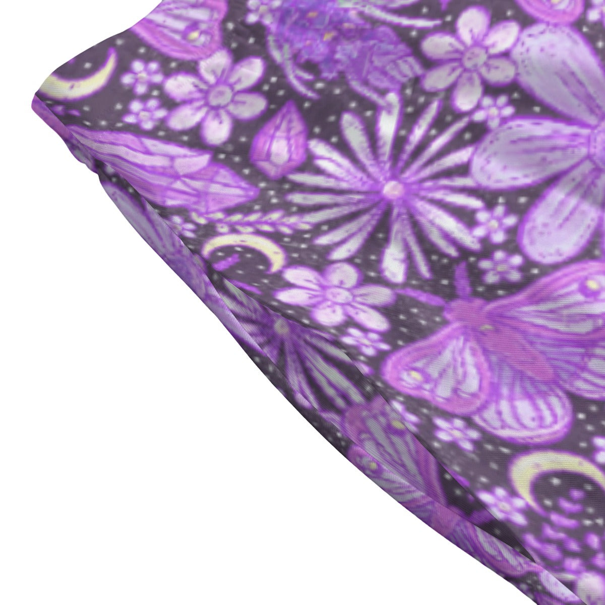 Purple Crystal Moths - Women's Pocket Midi Skirt
