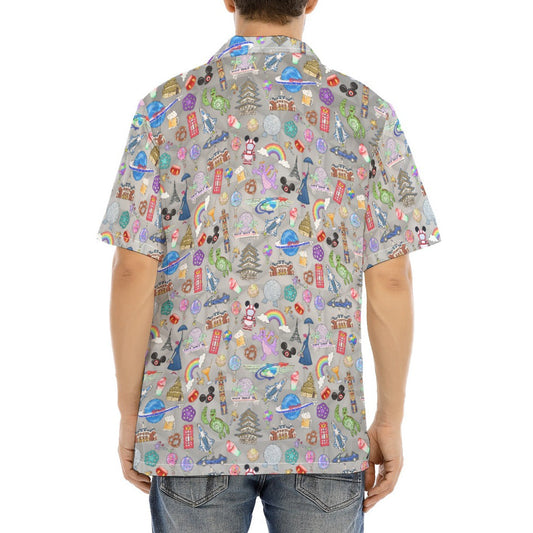 EC Around The World Experience - Men's Hawaiian Button Up Shirt