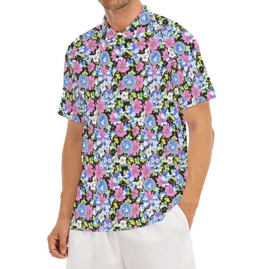 Garden Whimsy - Vintage Mouse Romance - Men's Polo Shirt