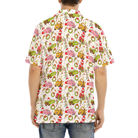 Holiday Race Day - Men's Hawaiian Button Up Shirt