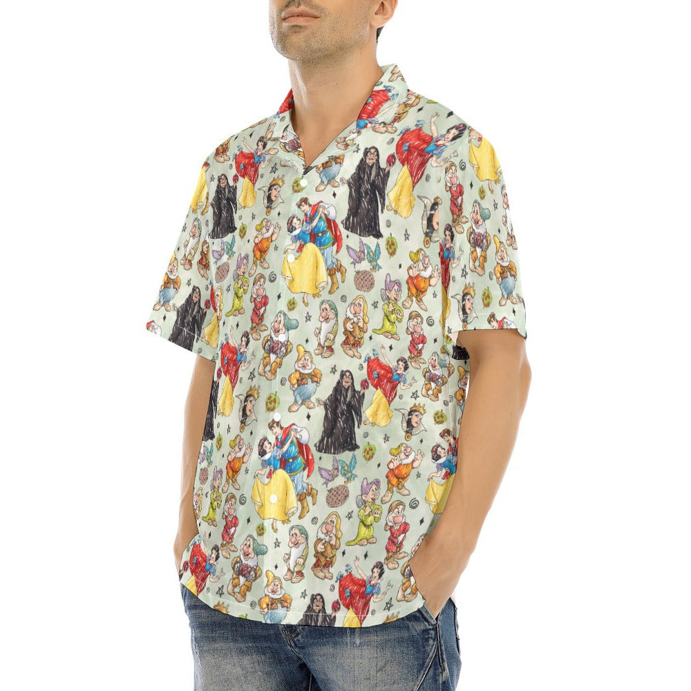 Fairest Crew Sketch - Men's Hawaiian Button Up Shirt