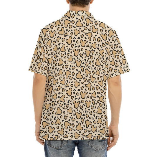 Mouse Ears Animal Print - Men's Hawaiian Button Up Shirt
