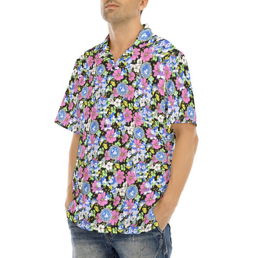 Garden Whimsy - Vintage Mouse Romance - Men's Hawaiian Button Up Shirt