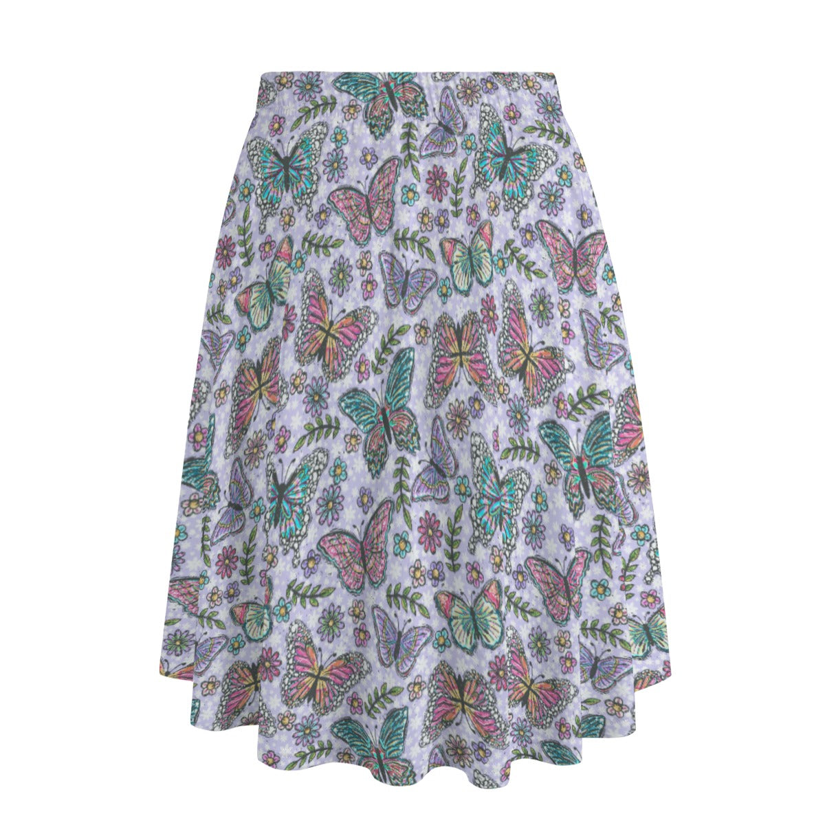 Butterfly Magic - Women's Pocket Midi Skirt