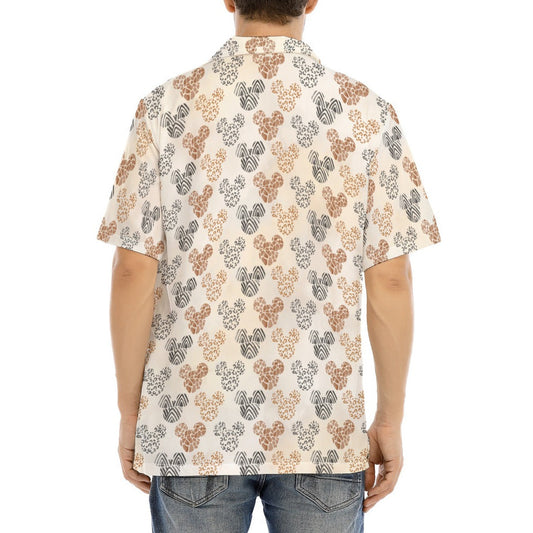 Safari Mouse Ears - Men's Hawaiian Button Up Shirt