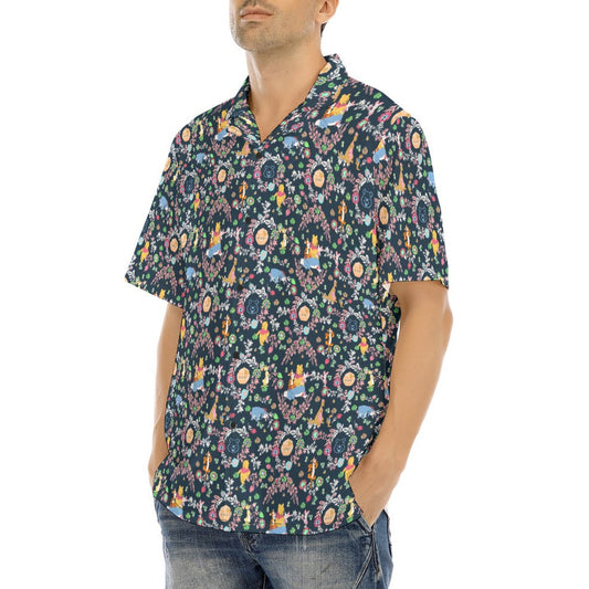 Garden Whimsy - Hundred Acre Blooms - Men's Hawaiian Button Up Shirt
