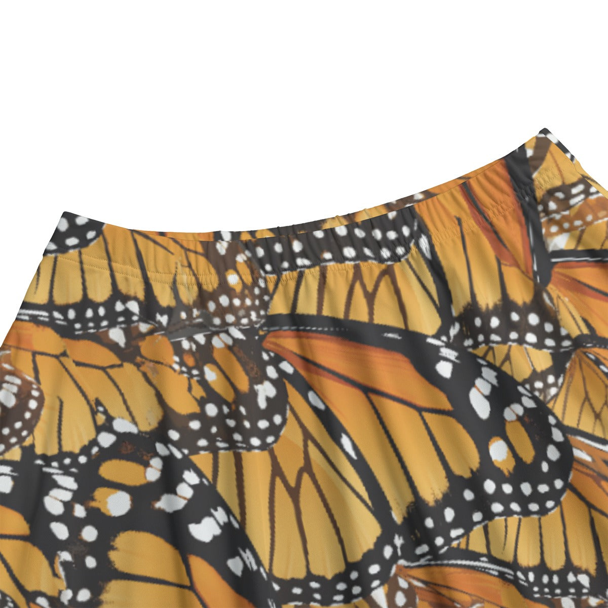 Animal Print - Monarch Butterfly - Women's Pocket Midi Skirt