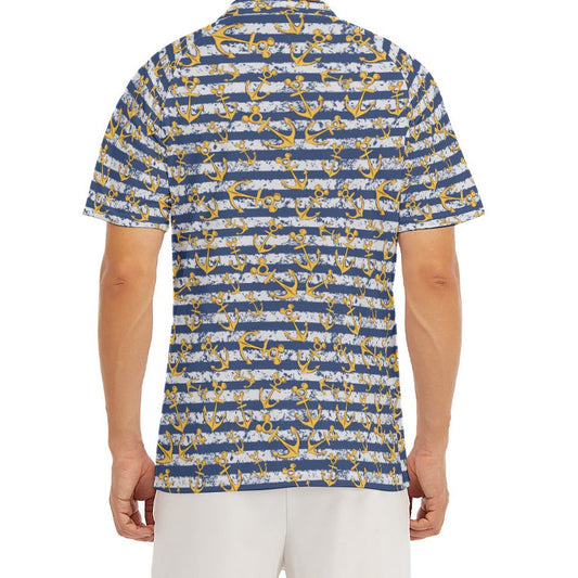 Nautical Mouse Ear Anchors - Men's Polo Shirt