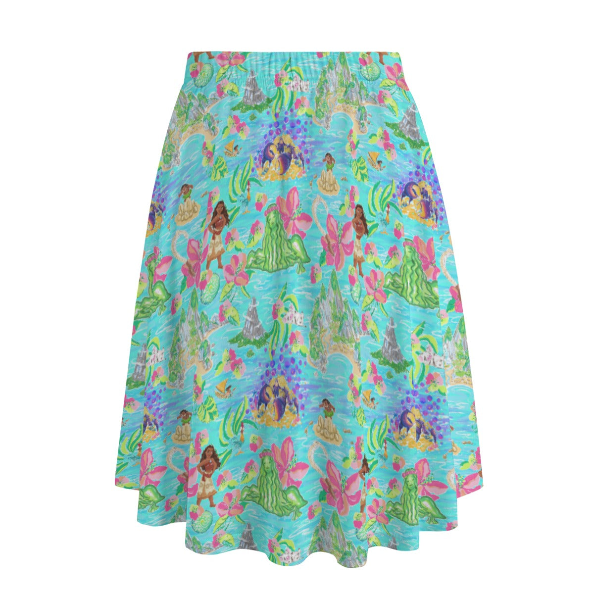 Tropical Island Paradise - Women's Pocket Midi Skirt