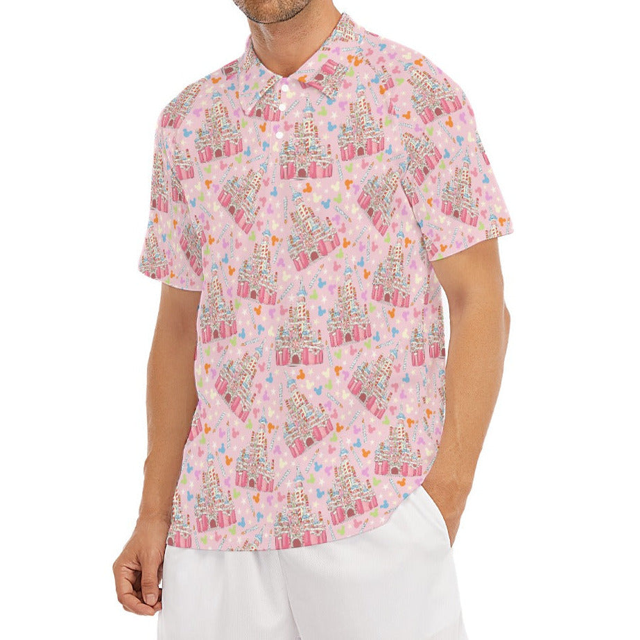 25th Birthday Cake Castle - Men's Polo Shirt