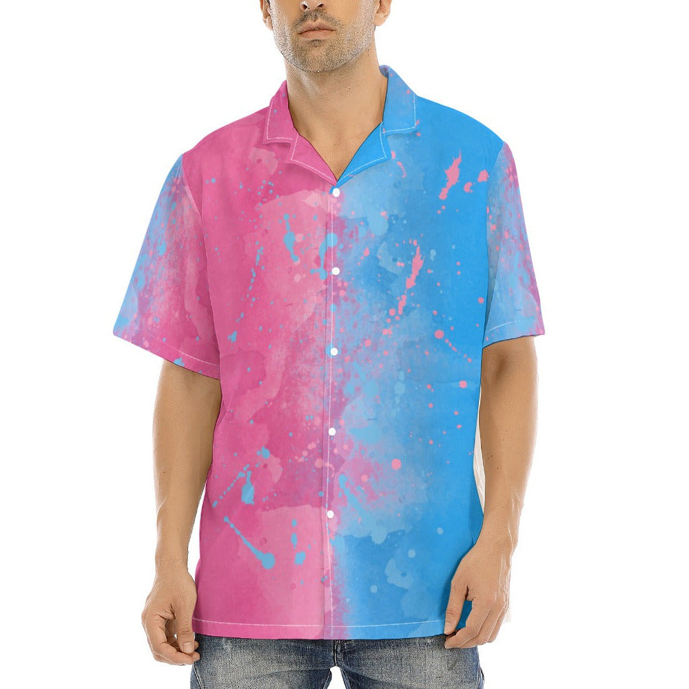 Pink or Blue Fairytale Dress - Men's Hawaiian Button Up Shirt
