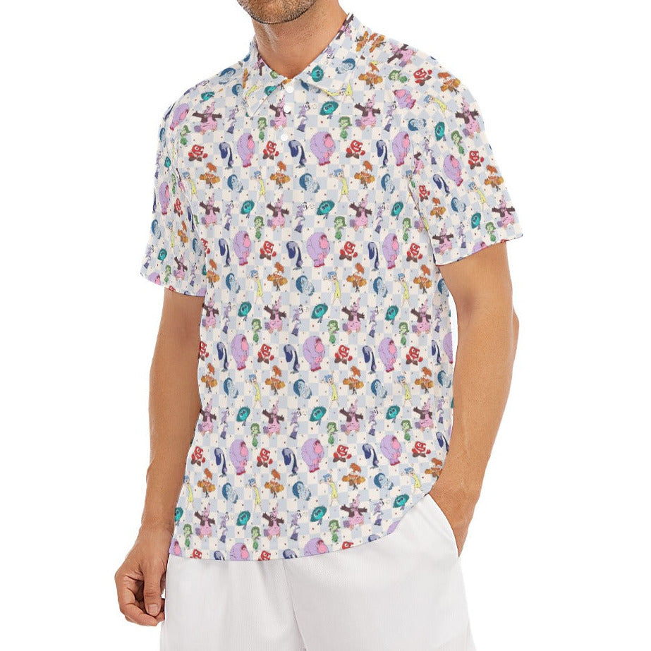 Blue Check Emotional Spectrum - Men's Polo Shirt