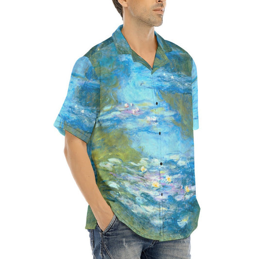 Monet Water Lillies - Men's Hawaiian Button Up Shirt